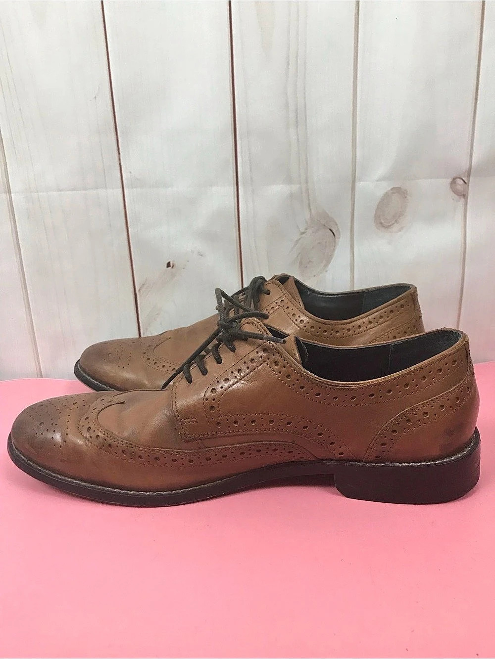Nunn Bush Nelson Wingtip Oxford Men's Brown Leather Shoes US 10 M - Picture 5 of 10